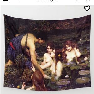 Hylas & the Nymphs wall tapestry